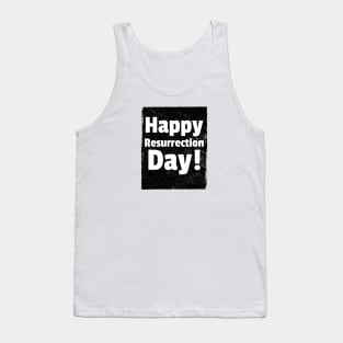 Happy Resurrection Day Black paint design Tank Top